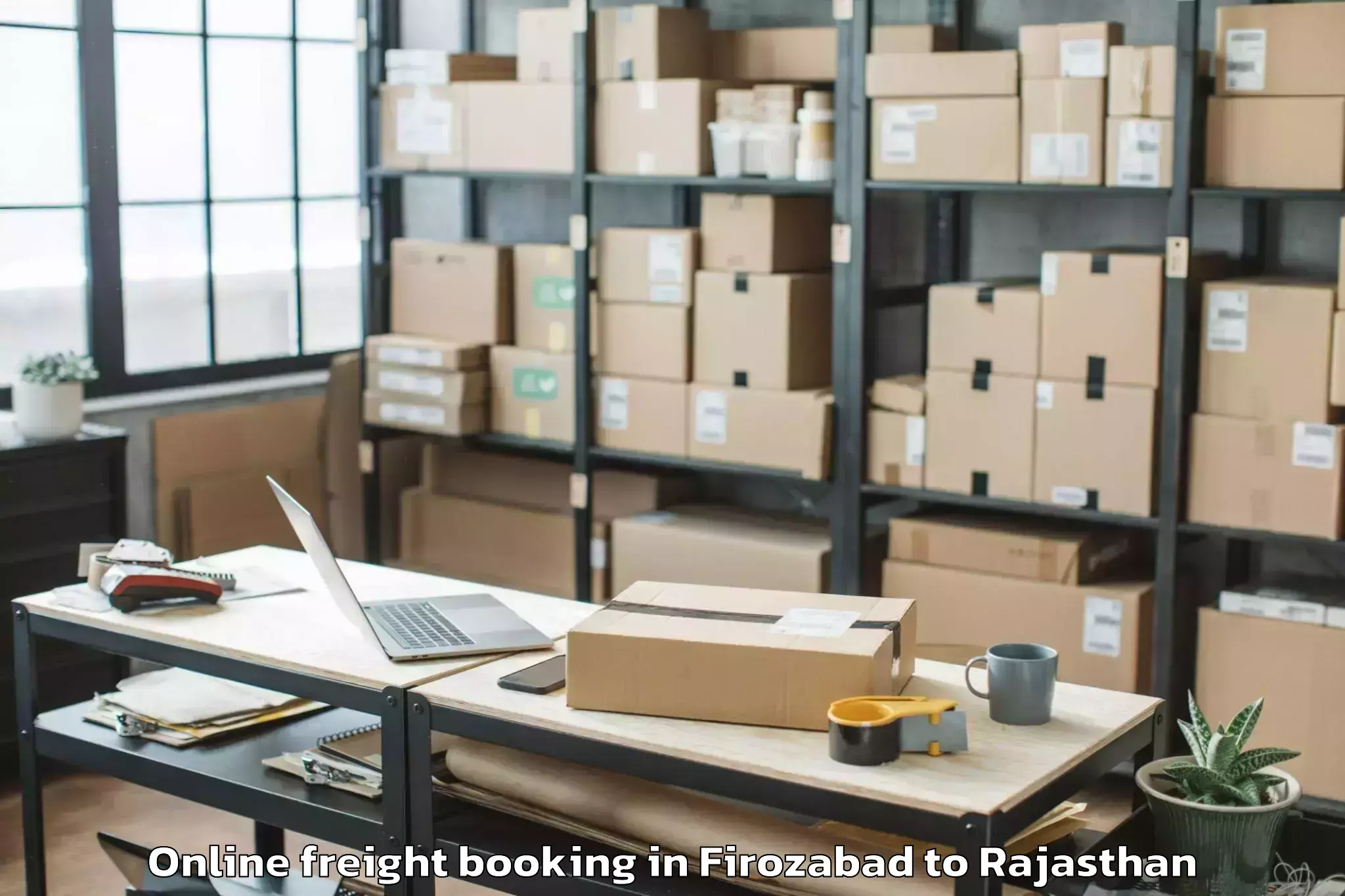 Top Firozabad to Niit University Neemrana Online Freight Booking Available